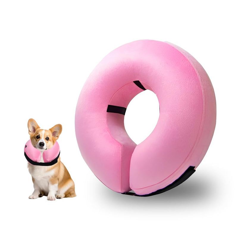 Dog neck brace, dog collar lick protection, SZMK inflatable dog protective collar soft, adjustable neck brace cat neck brace, collar for dog after surgery, cat collar with adjustable buckle - L L