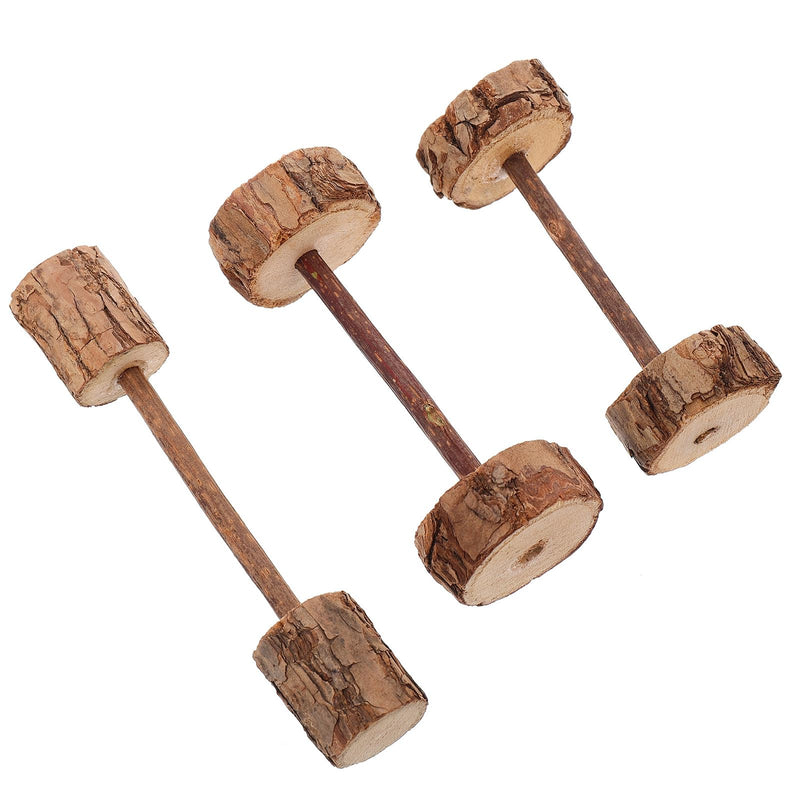 LALAFINA 3-Piece Pack Matatabi Cat Toy Dumbbells Made of Natural Material for Dental Care and Self-Entertainment for Cats at Home or in Pet Shops. Random Style
