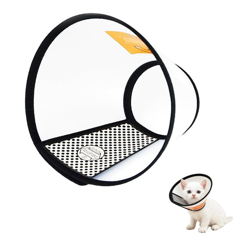 Cat neck brace, 2 PCS Lightweight plastic protective collar, cat collar, lick protection, soft for pets, post-operative anti-bite, soft for cats and small dogs, neck circumference