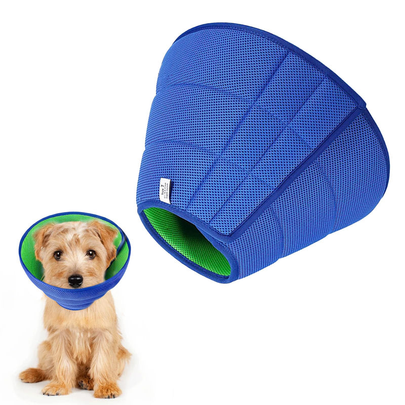 Adjustable dog collar, soft lick protection collar for dogs, breathable neck brace, protective collar for dogs, size S (23-27 cm), postoperative care & wound protection