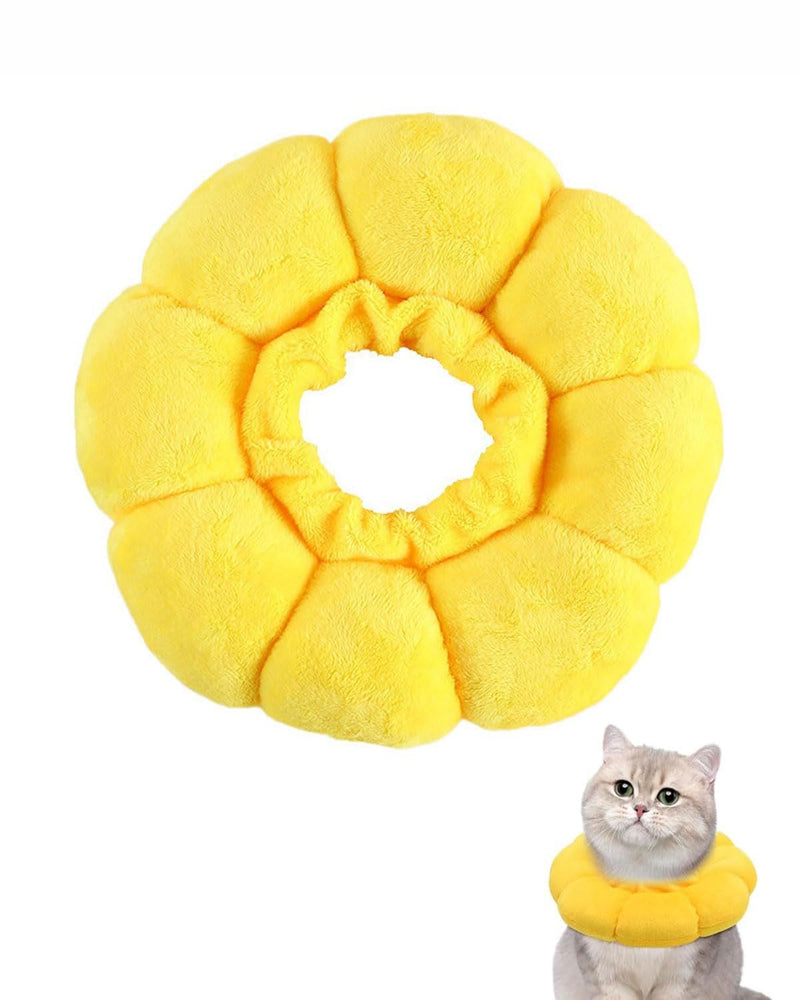 Cat neck collar size S, lick protection for cats, soft neck collar for cats and small dogs after surgery, Elizabethan collar, sunflower neck collar