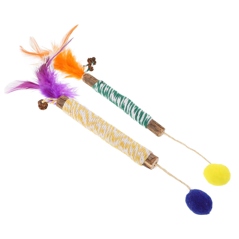 VICASKY 2 pcs Silvervine Cat Toys for Indoor Cats, Dental Toys made from Actinidia Polygama for Dental Care and Activity, Indoor for Cats