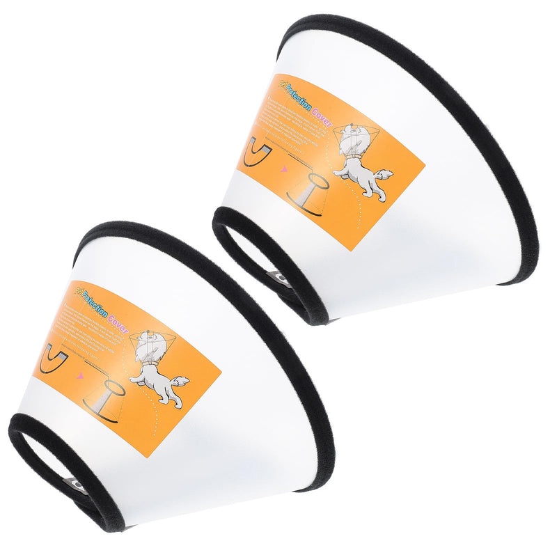 SOLUSTRE 2 pcs Comfortable PP neck protection collars for dogs and cats. Lightweight and discreet for recovery time after surgery.