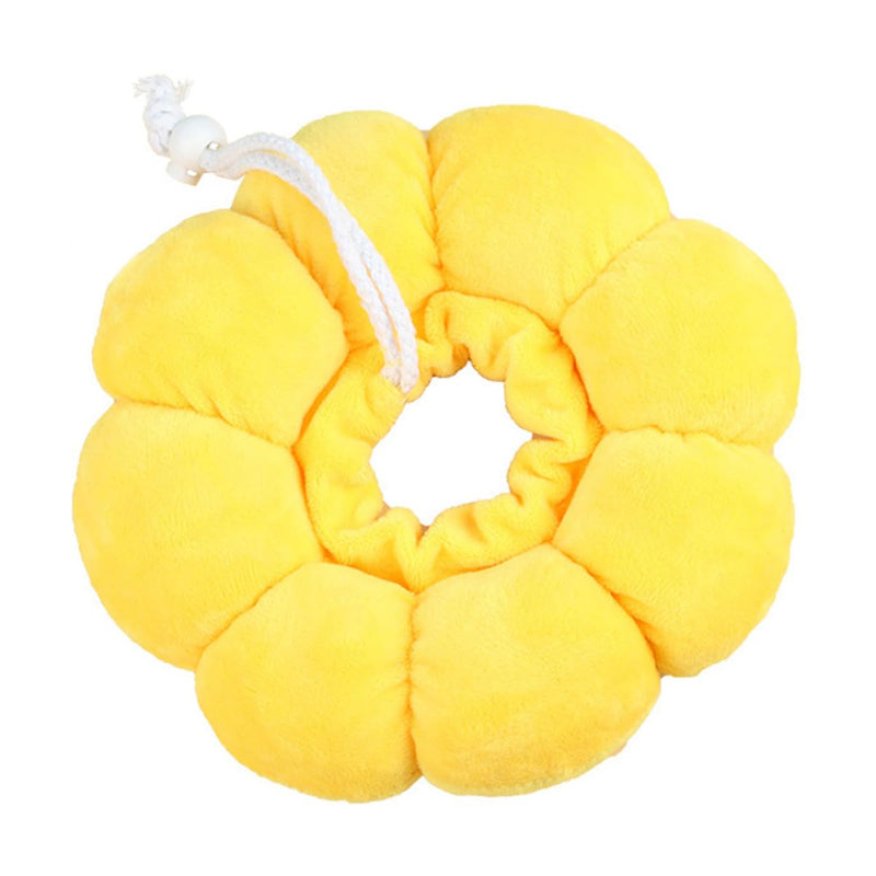 STOBAZA Pet Collar made of PP Cotton, Lightweight and Protective Surgical Recovery Collar for Cats and Dogs, Yellow Cone-Shaped Protective Collar for Healing