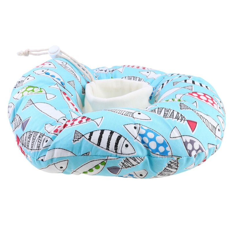 Cabilock Pet Protective Collar with Fish Pattern, Soft PP Cotton Dog Collar, Anti-Bite and Licking Protection for Recovery and Sterilization in Cats and Pets