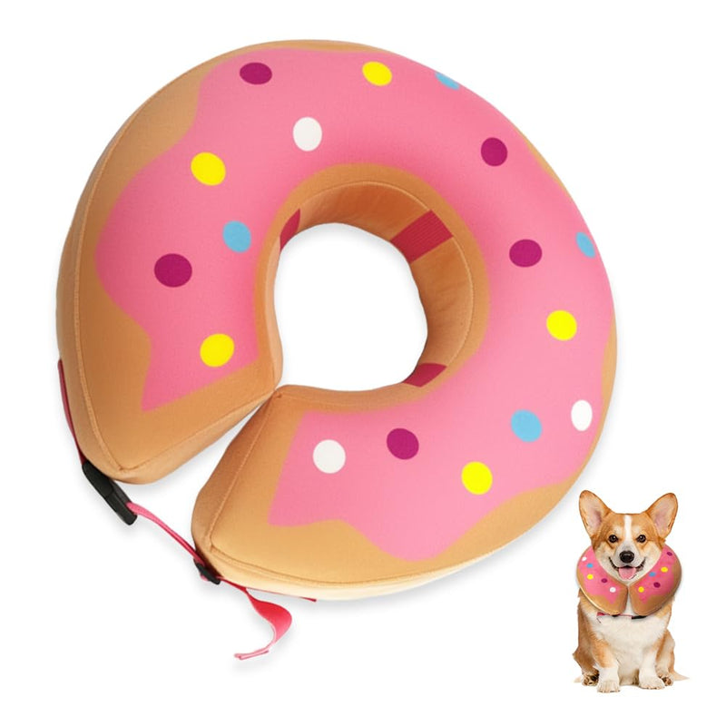 Inflatable Dog Collar, Protective Collar with Adjustable Buckle, SZMK Dog Collar, Leak Protection, Neck Collar for Dogs After Op, Inflatable Collar for Dogs for Small, Medium, Large Pets - S