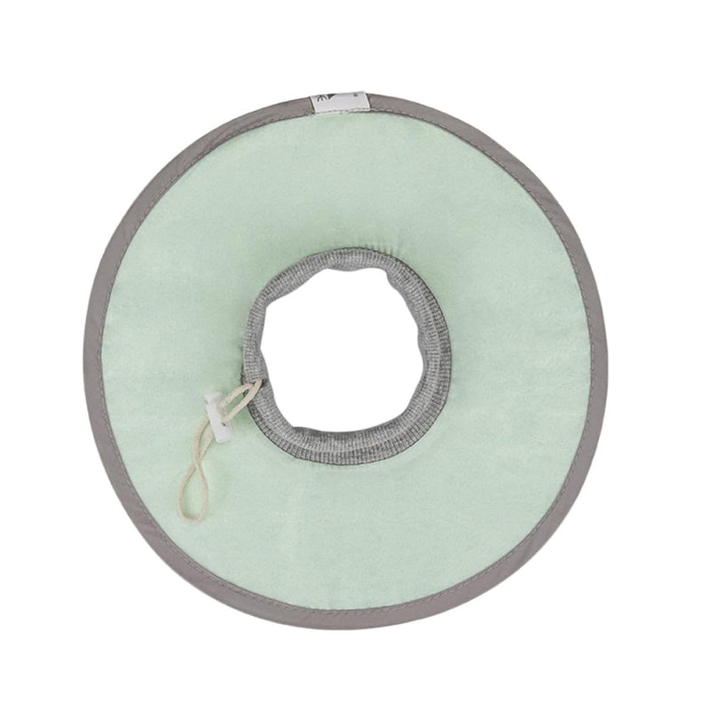 TEHAUX Lightweight Breathable Nylon Cat Neck Collar Soft Protective Collar for Recovery After Surgery or Injury in Green