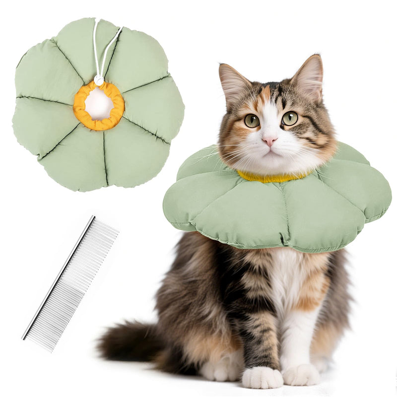 Voarge Cat Neck Brace, Adjustable Neck Brace Collar, Soft Floral Cat Neck Brace, for Cats and Small Dogs after Surgery and Injuries