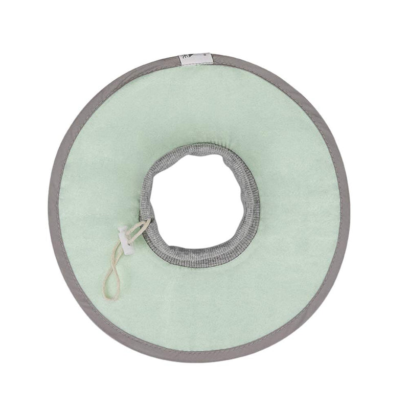 Cabilock Lightweight Adjustable Nylon Cat Collar Soft Elizabethan Recovery Collar for Cats after Surgery or Injury Green