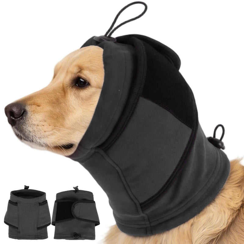 Ear Protection for Dogs, Soothing Fireworks, Thunderstorms, Infection Prevention & Ear Hygiene, Elastic, Grey, M gray