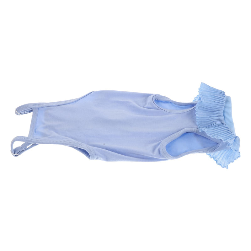 GALPADA Breathable Cat Recovery Suit made of Modal Fabric in Blue. Elastic material for protection and support after surgery in male and female cats.