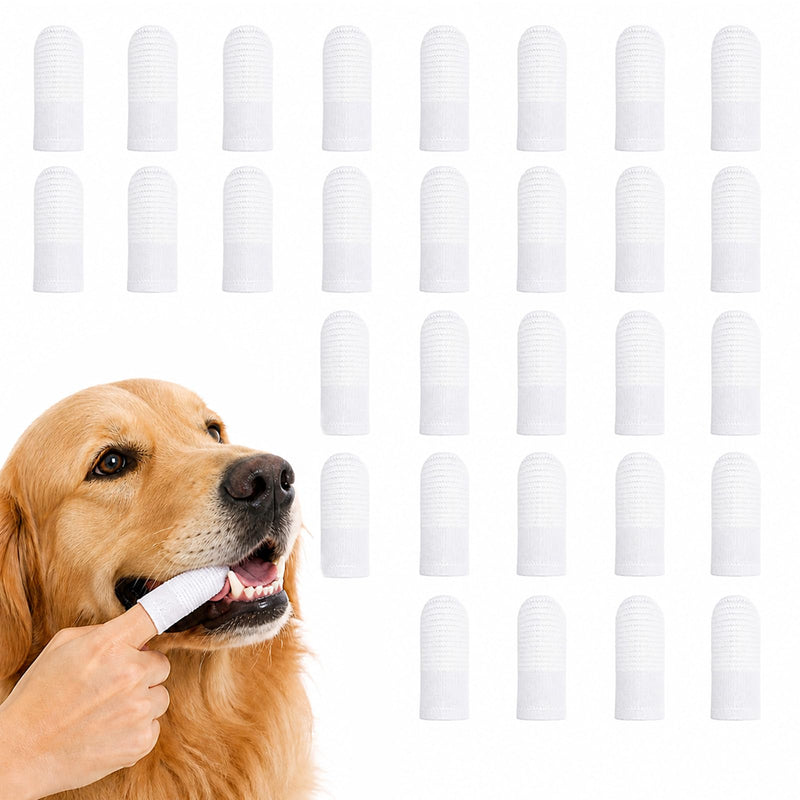 30-piece finger toothbrush set for dogs, 360° swivel head, for dental care of dogs and cats, finger brushes for dogs, small dog toothbrushes, pet toothbrushes for cleaning teeth
