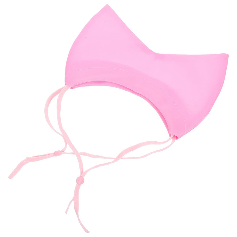 OUNONA Cat Shower Cap with Ear Protection and Adjustable Fit Suitable for Cat Grooming and Bathing Polyester Fabric in Pink for Sensitive Cat Ears
