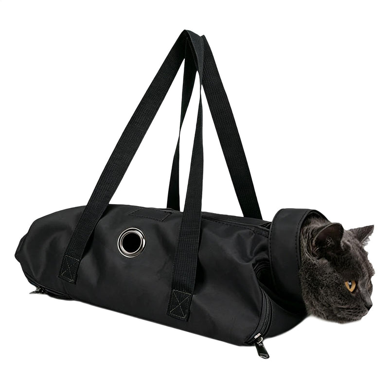 Cat Grooming Bag | Breathable Nylon Case, Secure Restraint Bag, Scratch-Resistant Muzzle Mesh Protector for Pets | Heavy-Duty Veterinary Harness for Small and Medium Sizes