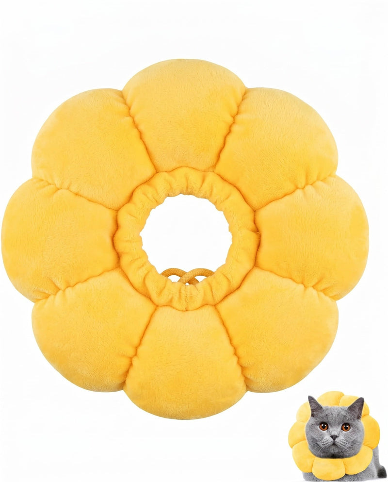 Cat neck brace size S, 1 piece, soft lick protection collar for cats and small dogs, Elizabethan collar, colorful, post-surgery