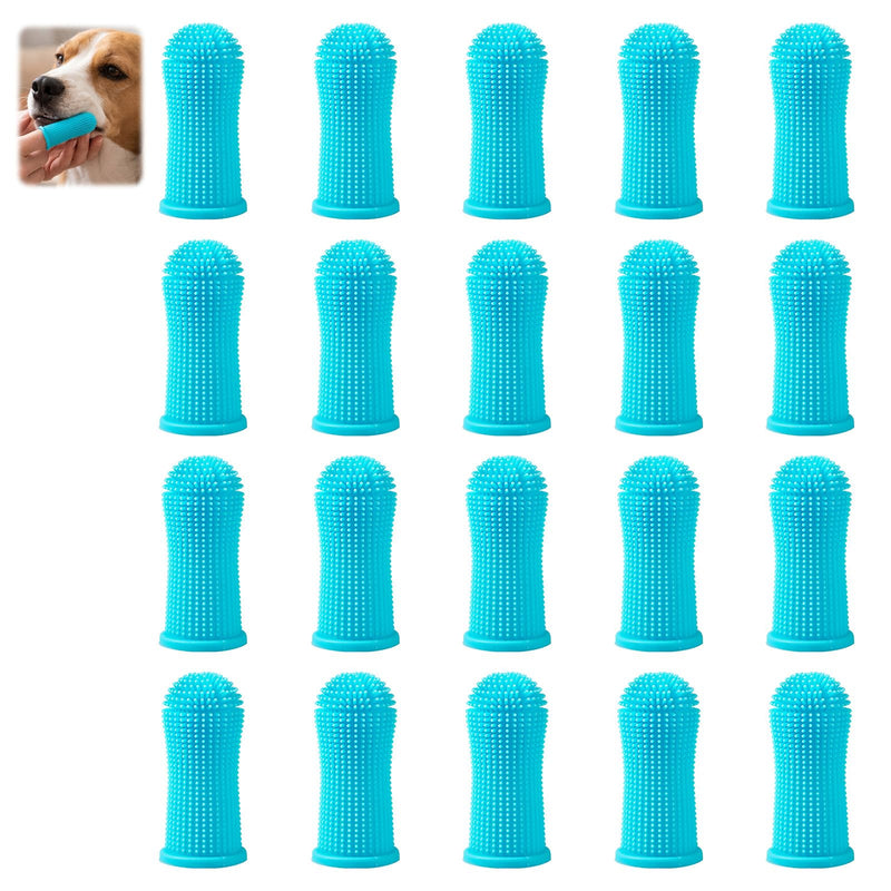 20PCS Dog Toothbrush, 360° Dog Toothbrush Finger Toothbrush Cat, Finger Toothbrush Dog, Finger Brush Dog Dental Care, Dog Dental Care, Toothbrush Dog for Small Pets, Oral Care Set