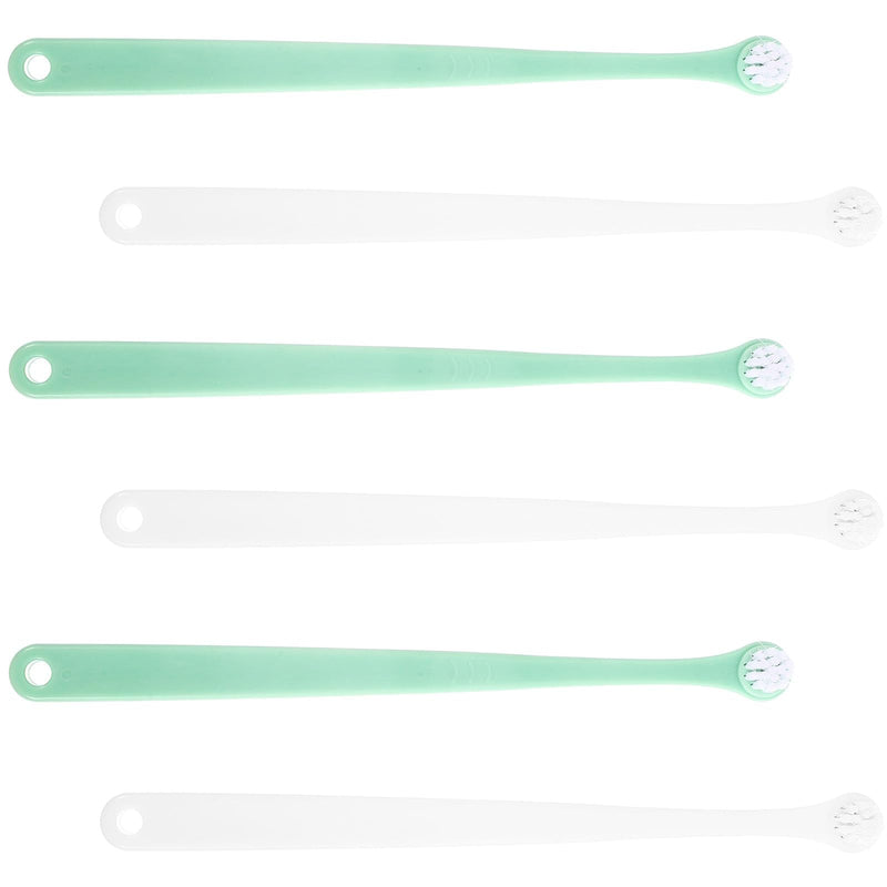Garneck 6-Piece Plastic Cat Toothbrushes for Dogs and Cats, Multifunctional Dental Care with Massage Function for Household Use, in Various Colors