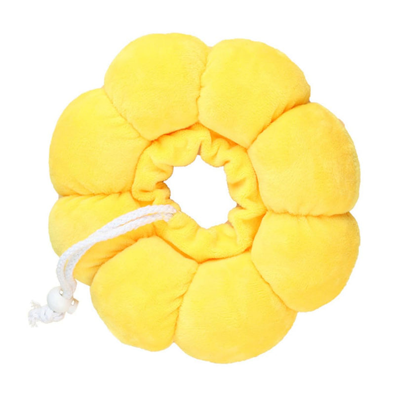 OUNONA Yellow Pet Protective and Long-Lasting Scratch Protection for Cats and Dogs, Cute and Creative Recovery Collar for Pets After Surgery