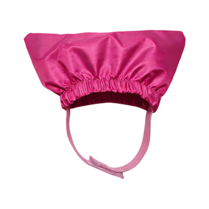 Generic Fabric Cat Cat Bathing Cap, Shower Cap, Head Cover for Swimming and Bathing with Adjustable Design, Pet Bathing Bathing Cap, Rose Red, M