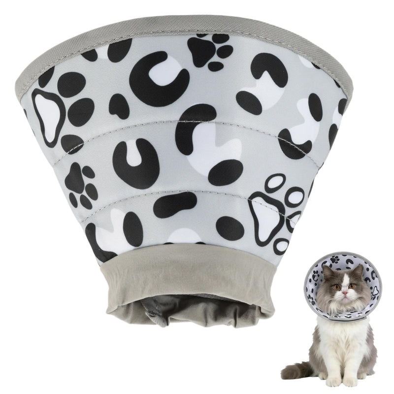 Soft Cat Neck Brace, Adjustable Cat Collar, for Post-Surgery and Injury Use, Breathable and Comfortable, Prevents Wound Licking, for Nail Trimming & Bathing, Size M, Grey
