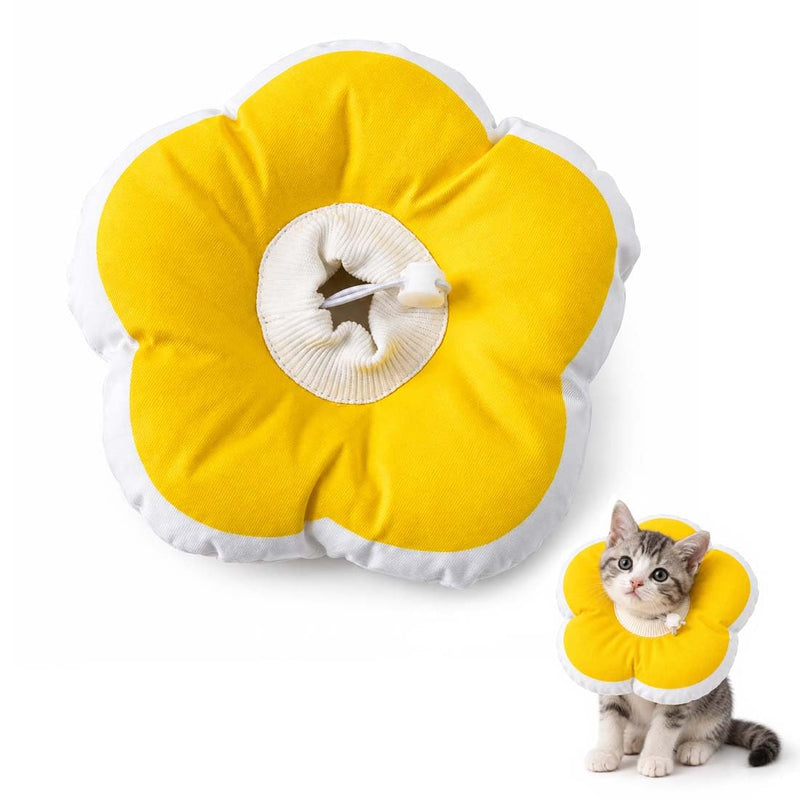 1 pc. Cat neck collar with flower shape, adjustable and waterproof collar for cats after surgery, anti-licking and anti-biting protection, breathable polyester