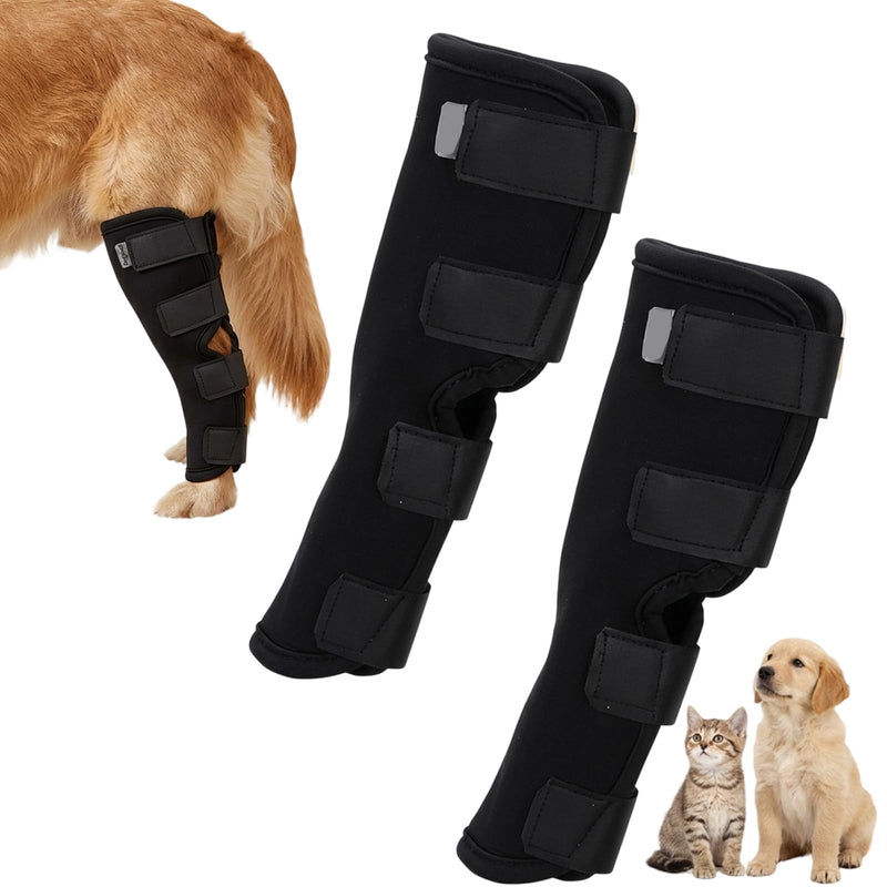 2 pieces of ankle bandage for dogs, lick protection dog bandage for front and hind legs, dog leg bandage for the treatment of wounds, injuries and sprains, supports healing, Gr√∂√ü