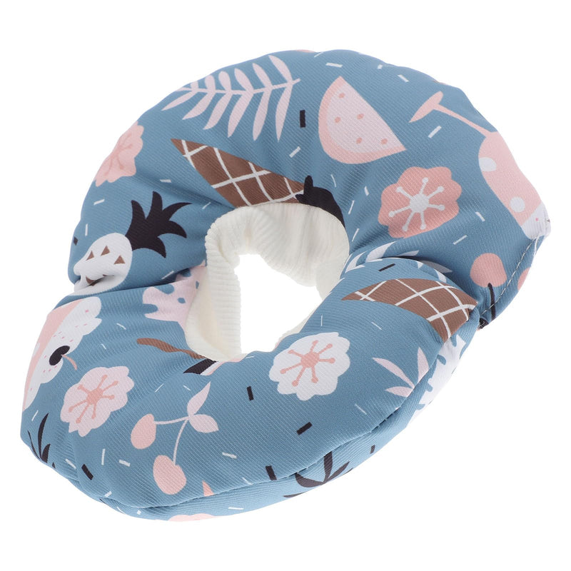 BESTYASH Soft Cotton Cat Collar with Ice Cream Design for Grooming and Wound Healing Conical Protective Collar for Cats after Surgery and Injuries