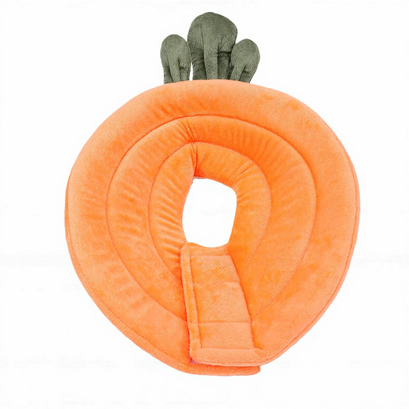 TOPINCN Soft Recovery Collar for Cats, Adorable Carrot-Shaped Pet Cone, Adjustable Post-Surgery Dog Cone, Protective Collar for Kittens and Puppies (Orange Carrot)