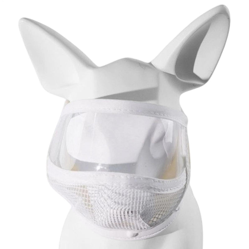 Cat Head Cover for Grooming | Adjustable Mesh Head Cover for Pets | Breathable and Transparent Cat Face Mask - Bite Prevention, Nail Cutting, Trimming, Bathing and Adjustable Mask, Transparent White [recommended by