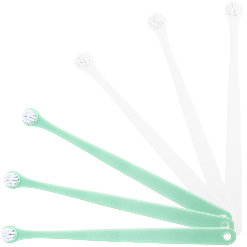 Lurrose 6-pack Toothbrushes for Cats and Dogs, Multifunctional with Teeth Cleaning and Gum Massage, Made of Durable Plastic and TPE for Household Use