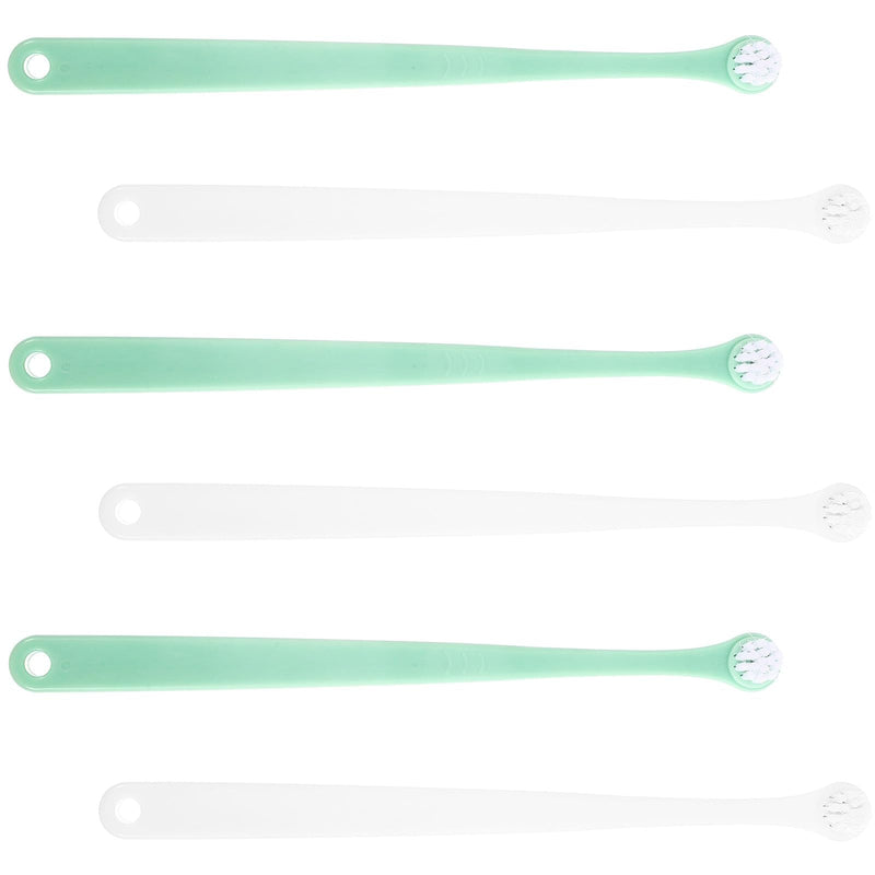 ULTECHNOVO 6-Piece Cat Toothbrush Set with Non-Slip Plastic and TPE Handle - Multifunctional Dental Care Brushes for Cats and Dogs in the Home