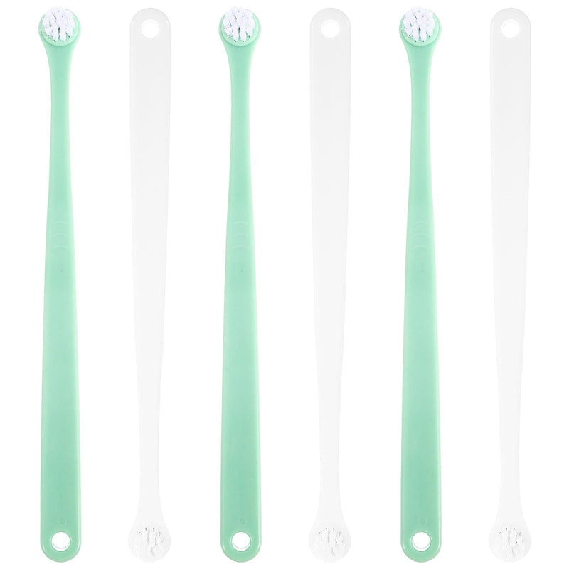 Alipis Cat Toothbrushes with Massage Function and Non-Slip Handle, 6 Portable Plastic and TPE Brushes for Dental Care of Cats and Dogs