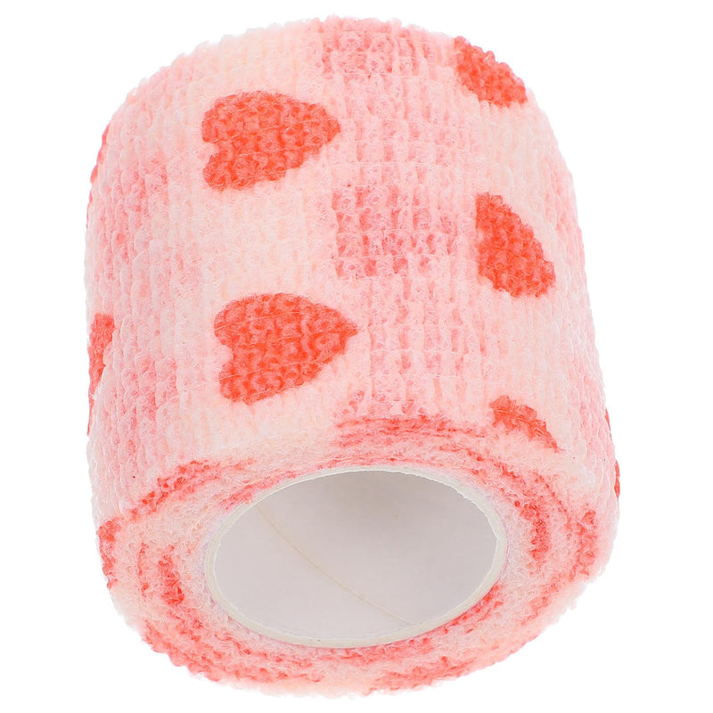 Veemoon Self-Adhesive Non-Woven Bandage for Dogs and Cats, Elastic and Easy to Apply, Red Dog Bandage for Protective Wrapping of Injured Areas