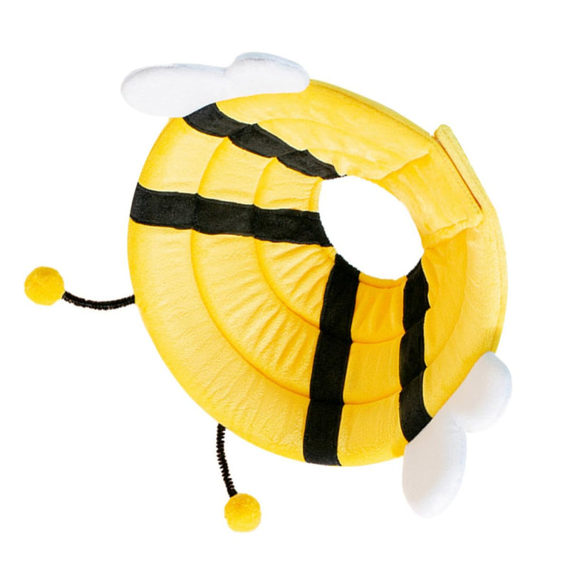 TOYANDONA Adjustable Postoperative Neck Collar for Dogs and Cats Lightweight Sponge and Cotton Material Leak Protection Dog Circle with Bee-Shaped Design for Recovery