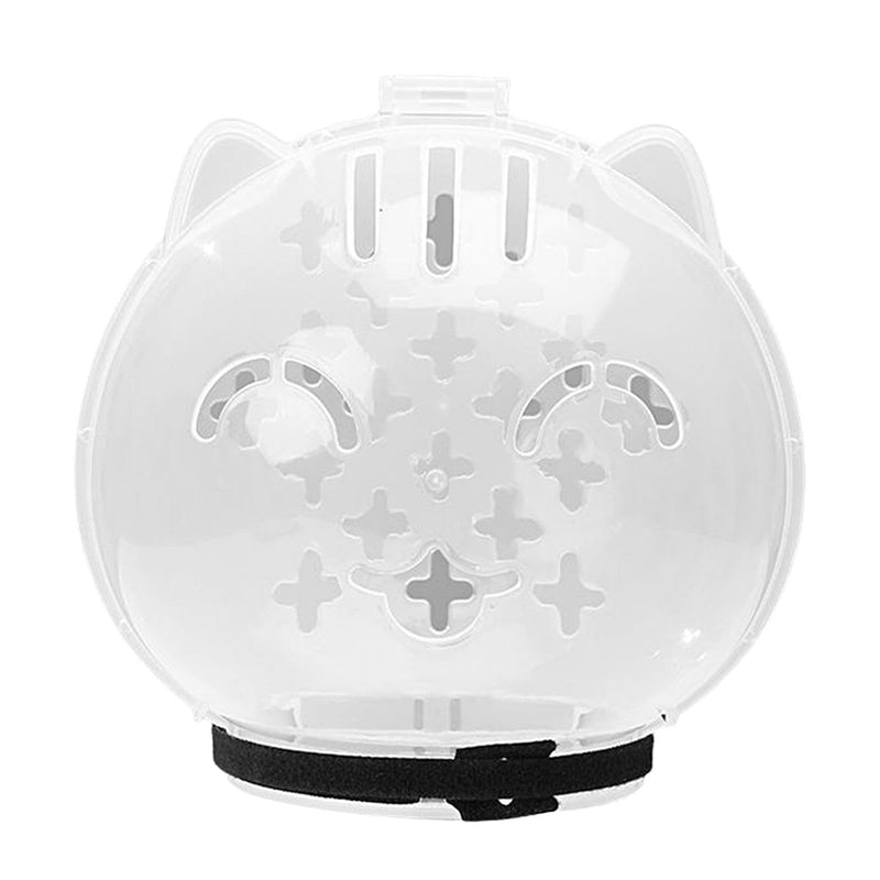 Transparent cat muzzle, adjustable bite protection, kitten astronaut helmet, chew guard | Small animal shaving system, safety device for grooming, for prevention, grooming aid