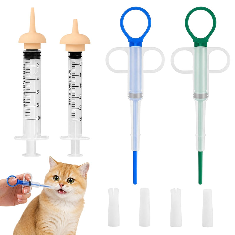 4 Pcs Tablet Dispenser for Cats, Pill Administering Device for Cats, Easy Medication Administration, Gentle Application for Animals, Practical Aid for Pet Owners and Veterinarians