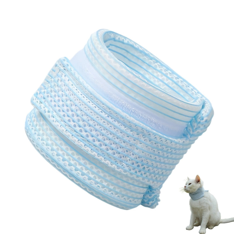 Cat collar as an adjustable protective bandage, gentle neck brace for cats with lick protection for sensitive areas, breathable cat collar, comfortable neck braces for cats with soft protection