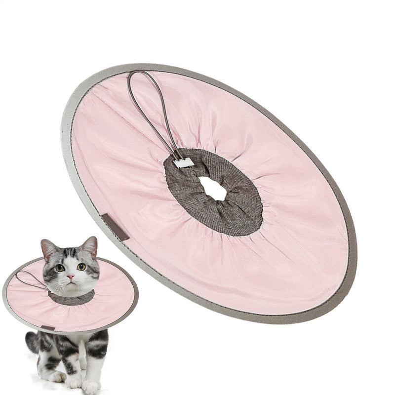 Recovery collar for cats, Kitten Cone, Comfortable Elizabethan pet collar - Adjustable cat collar to prevent wound licking, lightweight cat cone collar, soft pink M