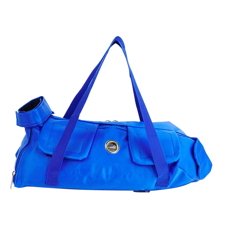 Cat carrier bag, cat grooming bag, pet carrier, nylon, lightweight, anti-scratch, zippered, for grooming, travel, walks, vet visits, blue, l