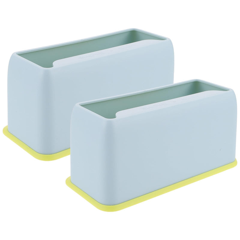 Abaodam 2-Piece Plastic Cat Litter Scoop Holder, Household Scoop Stand, Blue with Bracket, Wear-Resistant and Easy to Clean