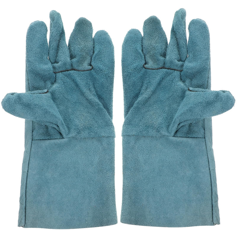 Toyvian Bite-Proof Gloves for Pets Made of Thick Cowhide Leather Comfortable with Five Finger Design for Training and Protection Against Dog Bites in Light Green