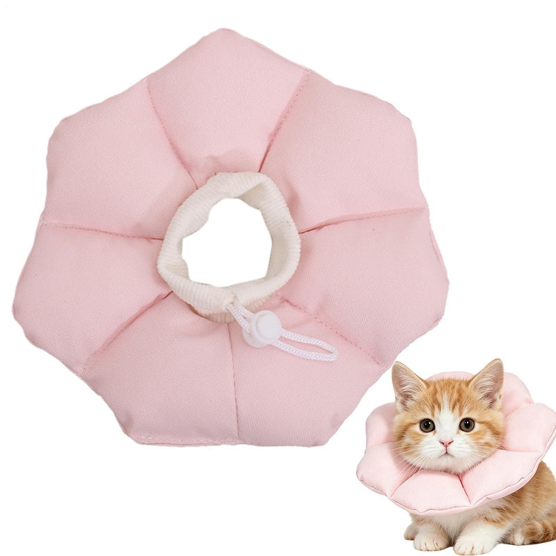 Cat Recovery Collar, Adjustable, Comfortable, Waterproof Pet Supplies | Kittens, Dogs, Rabbits, Chinchillas, Ferrets and Small Animals, for Wound Healing, Licking, Scratching, and Calming, Puppy Pink M