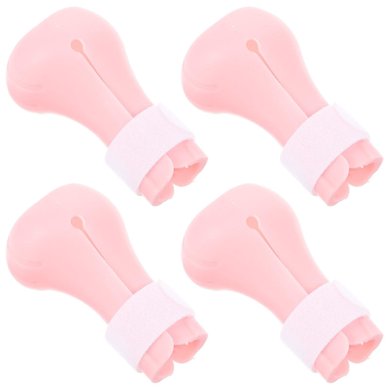SHINEOFI 4-Pack Adjustable Silicone Cat Claw Protection Shoes, Washable Cat Shoes with Paw Protection for Bathing and Grooming, Pink Cat Paw Protectors