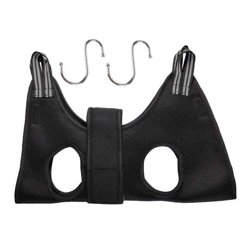 Cat owners for grooming | Dog and cat nail scissors sling restraint bag, no scratching - hanging mat loop for bathing, nail trimming, nail cutting, examination L Black