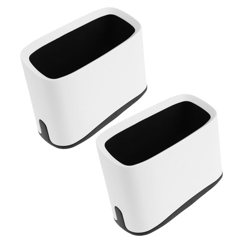 2 pcs Minimalist White Plastic Cat Litter Scoop Holder with Space-Saving Design and Improved Stability Easy Cleaning in the Bathroom