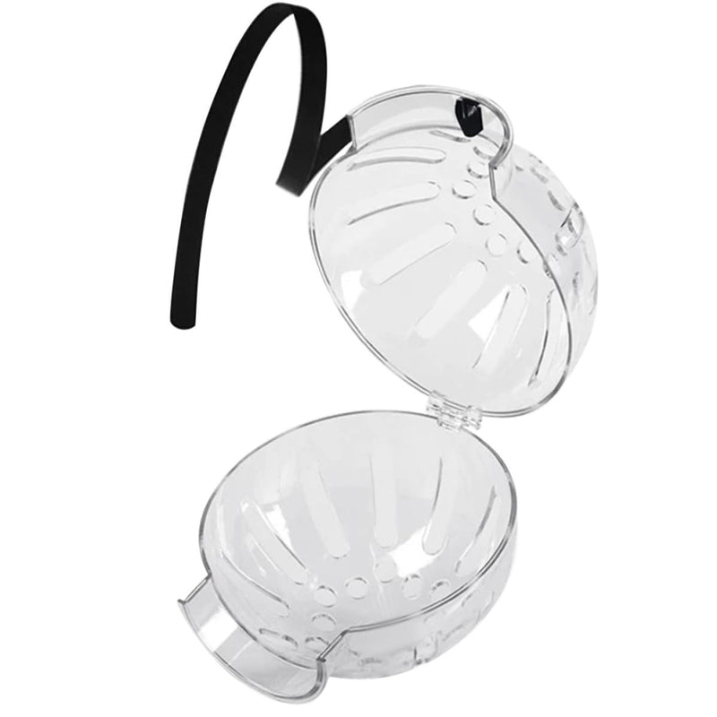 POPETPOP Breathable ABS Cat Helmet with Adjustable Bite Guard for Cats After Surgery for Safe Recovery and Protection from Bites