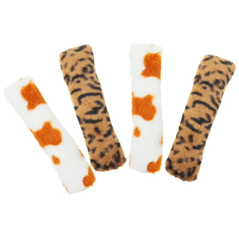 Dental care toys for cats, 4 pieces. Cushions made of soft lint, durable, relieve gums and provide indoor activity for cats.