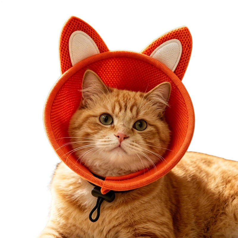 Cat cone neck brace | Wound protection collar | Dog anti-lick collar | For daily outings, indoor grooming, coat care, bathing, vet visits, preventing licking and scratching, red, medium