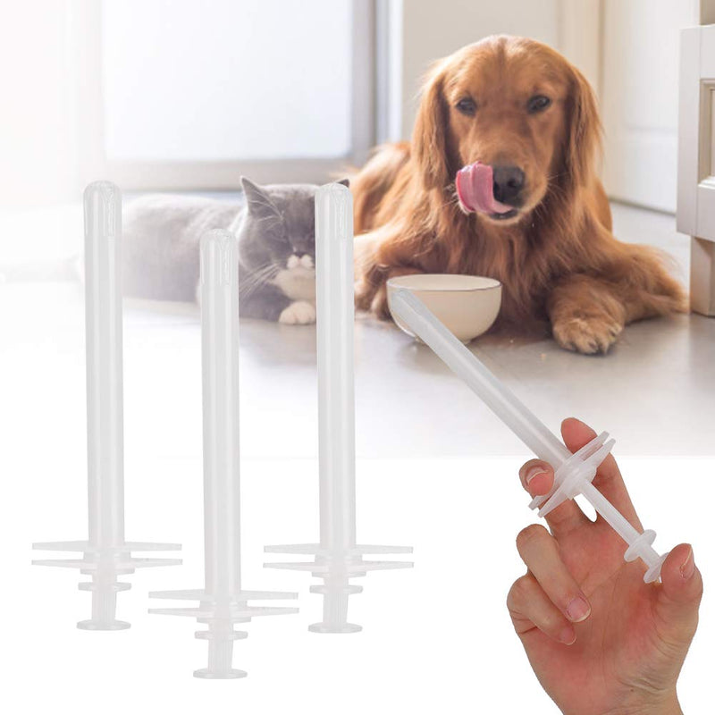 Naroote Pet Medicine Dispenser, Practical Tool for Feeding Small Dogs and Cats, 3-Piece Set, Easy to Use, 14.9 x 5.1 x 1.5 cm, Plastic