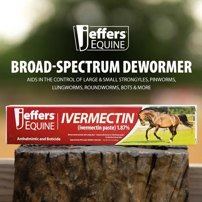 Jeffers Ivermectin Horse Dewormer, Single Dose - PawsPlanet Australia